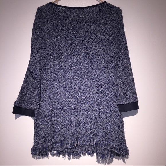 Les Copains tunic sweater with fringe hem - Picture 2 of 5